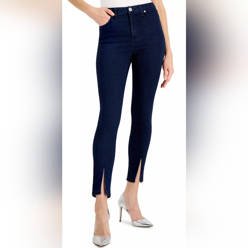 INC denim skinny high rise dark indigo size 4/27 NWT
